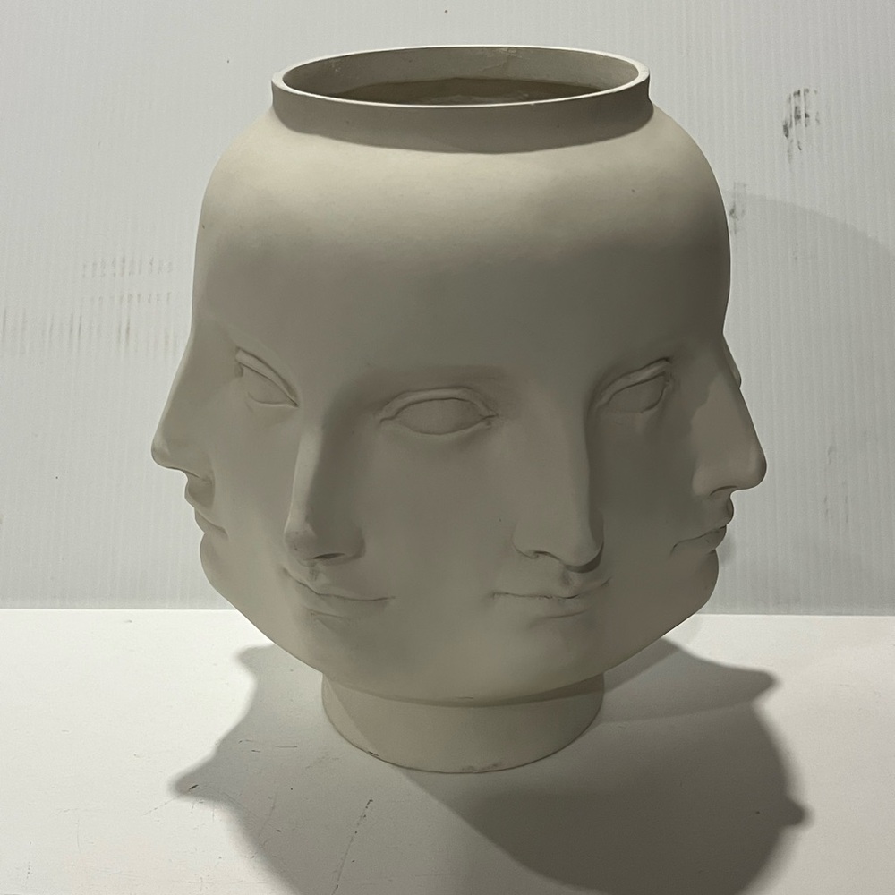 TMS 2005 Pietro Fornasetti Style Perpetual Face Planter/Vase Dora Maar White